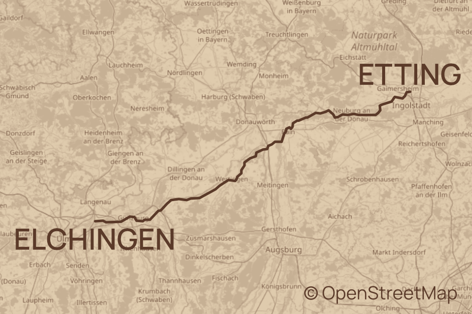 Etappe 1 – Etting nach Elchingen