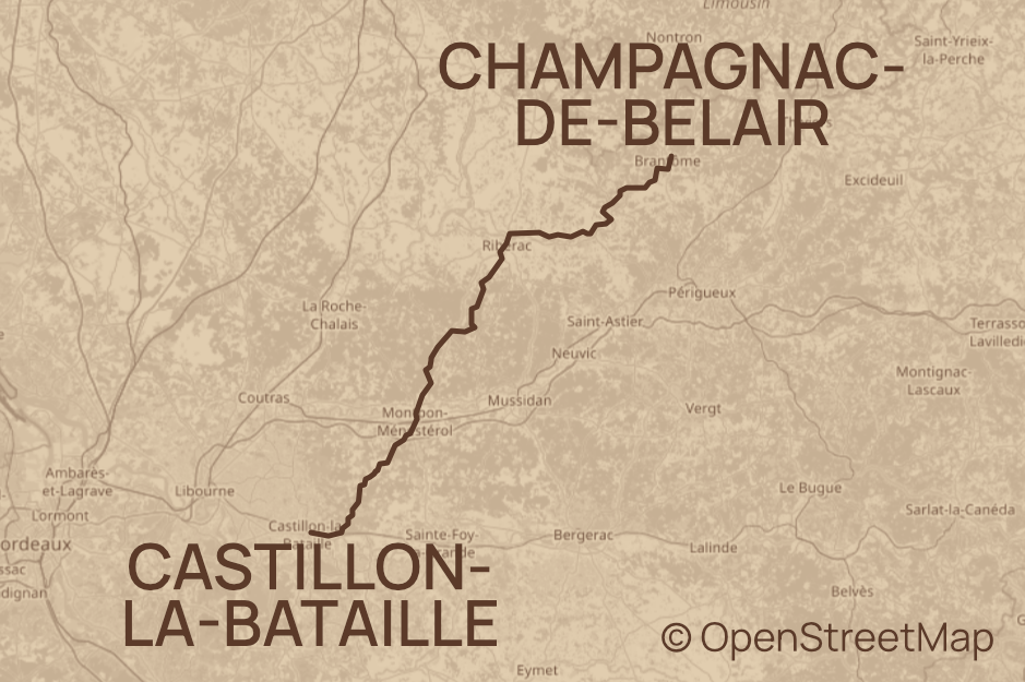 Etappe 14 – Brantôme nach Castillon-la-Bataille