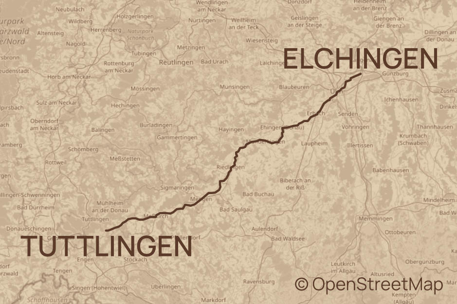 Etappe 2 – Elchingen nach Tuttlingen